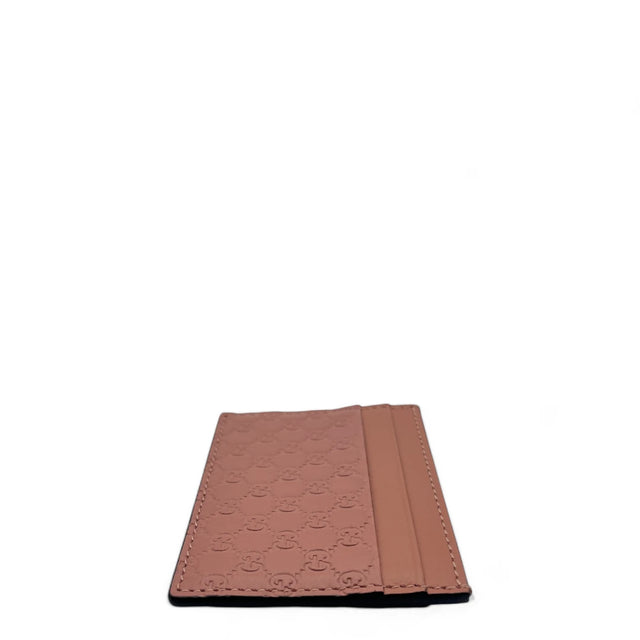 Gucci Cardholder / Card holder made of leather monogram pink