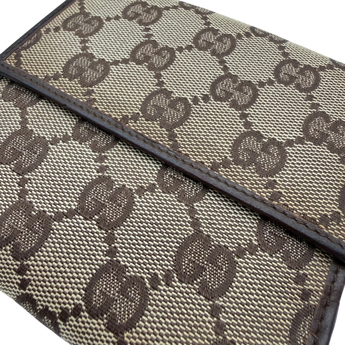 Gucci Geldbeutel Bifold monogram beige – Detailansicht