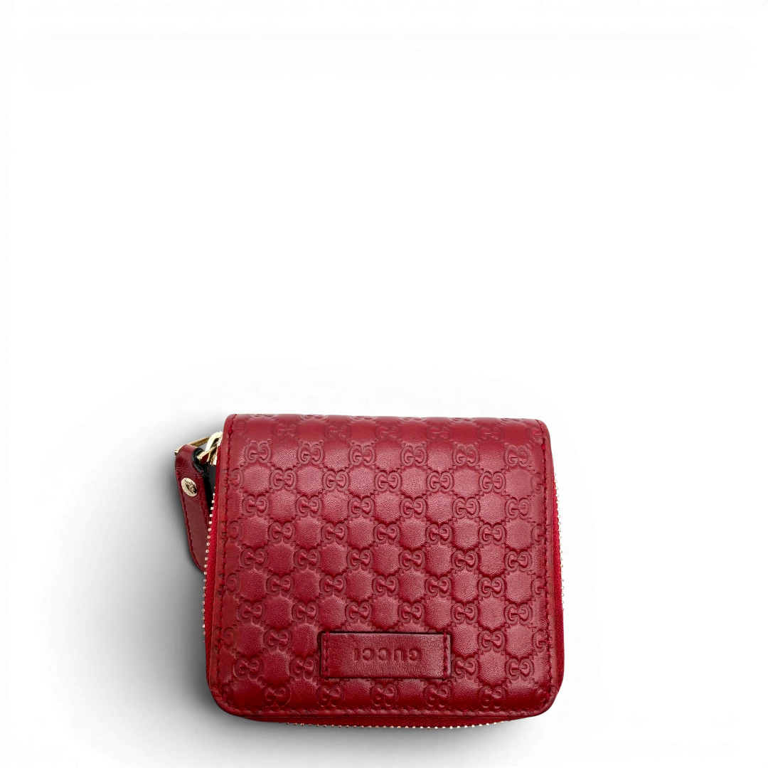 Gucci Geldbeutel Compact Micro Guccissima