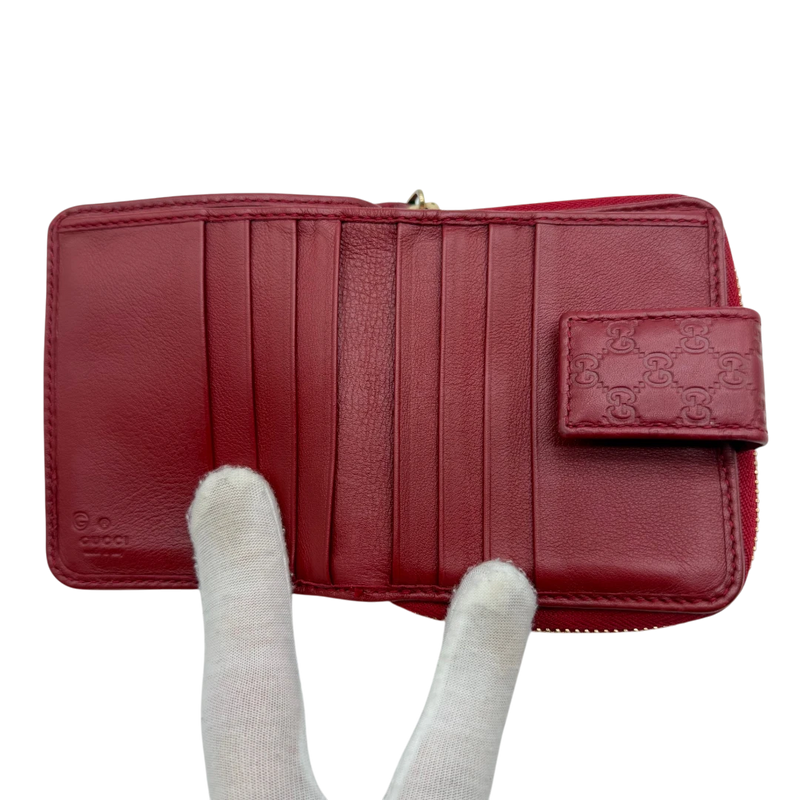Gucci Geldbeutel Compact Micro Guccissima