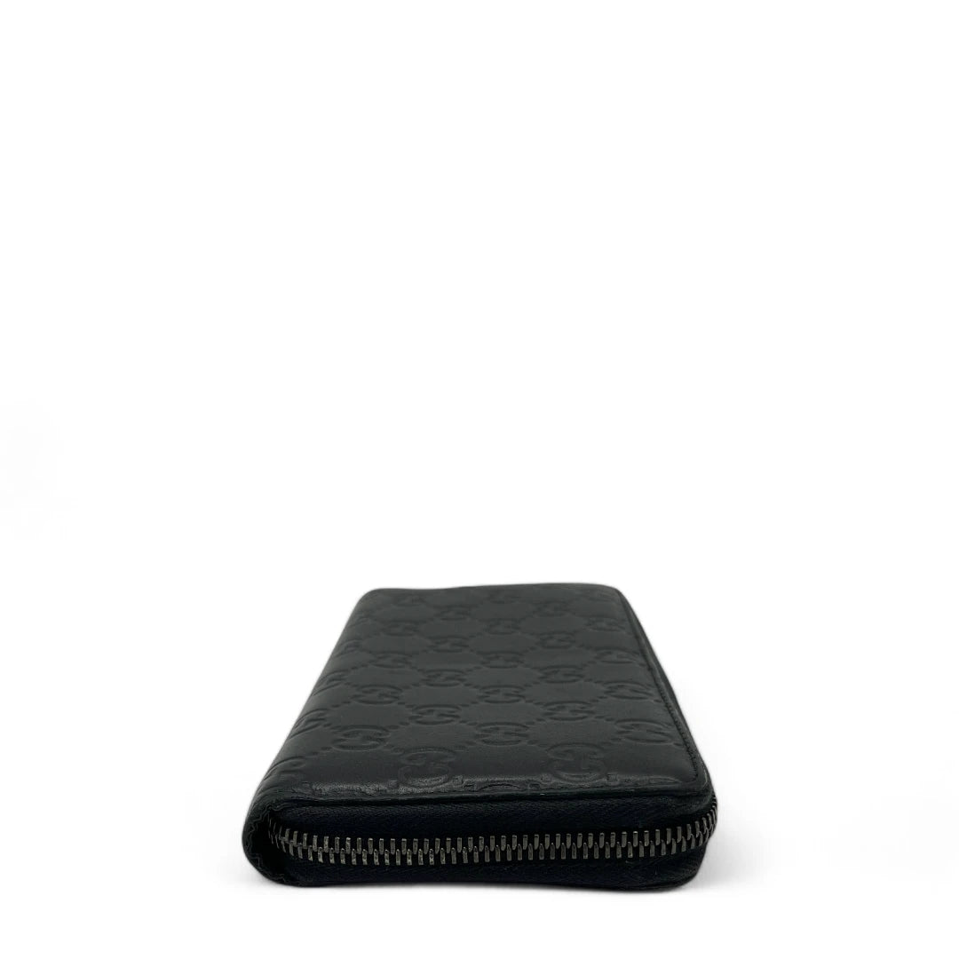 Gucci Geldbeutel GG Guccissima aus Leder monogram schwarz