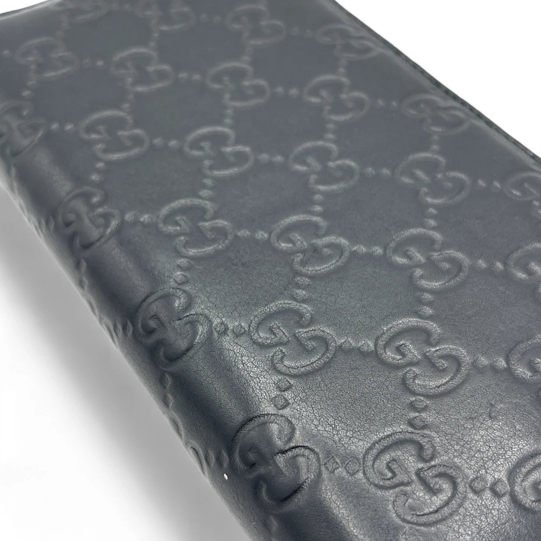 Gucci Geldbeutel GG Guccissima aus Leder monogram schwarz