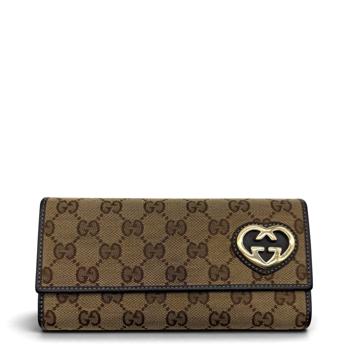 Gucci Geldbeutel Lovely Heart länglich monogram beige – Gesamtansicht