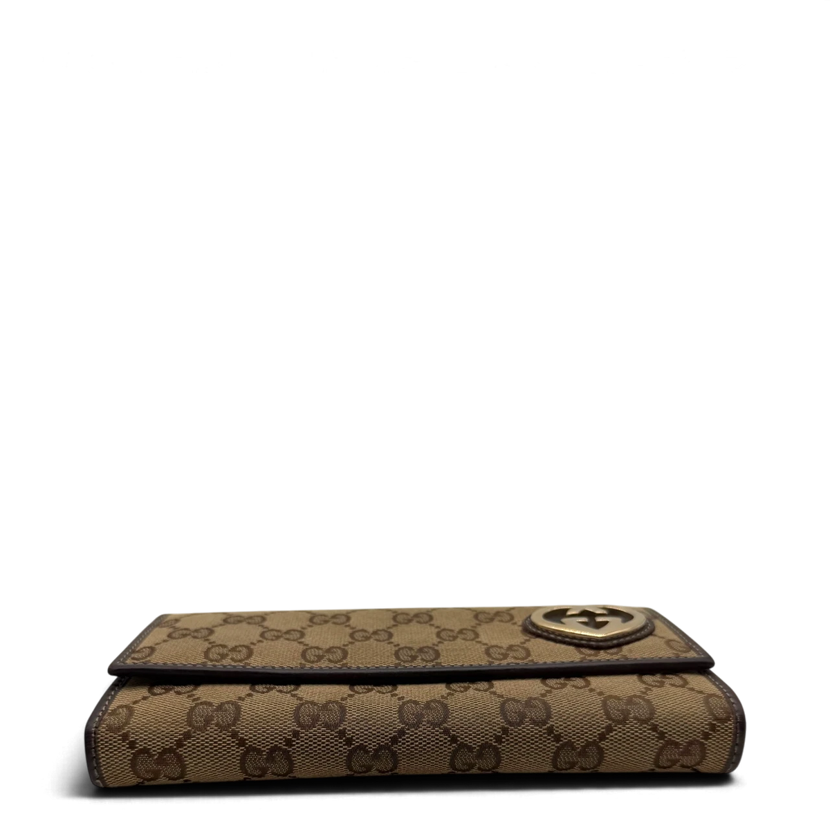 Gucci Geldbeutel Lovely Heart länglich monogram beige – Logo im Detail