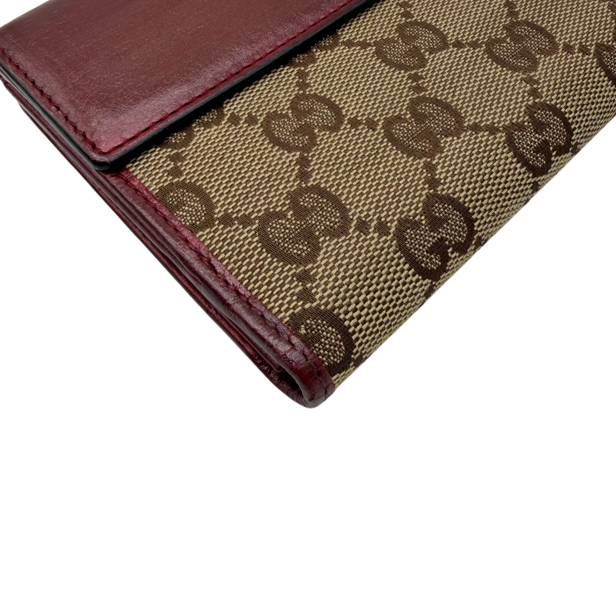 Gucci Geldbeutel Lovely Heart länglich monogram beige – Ecken im Detail