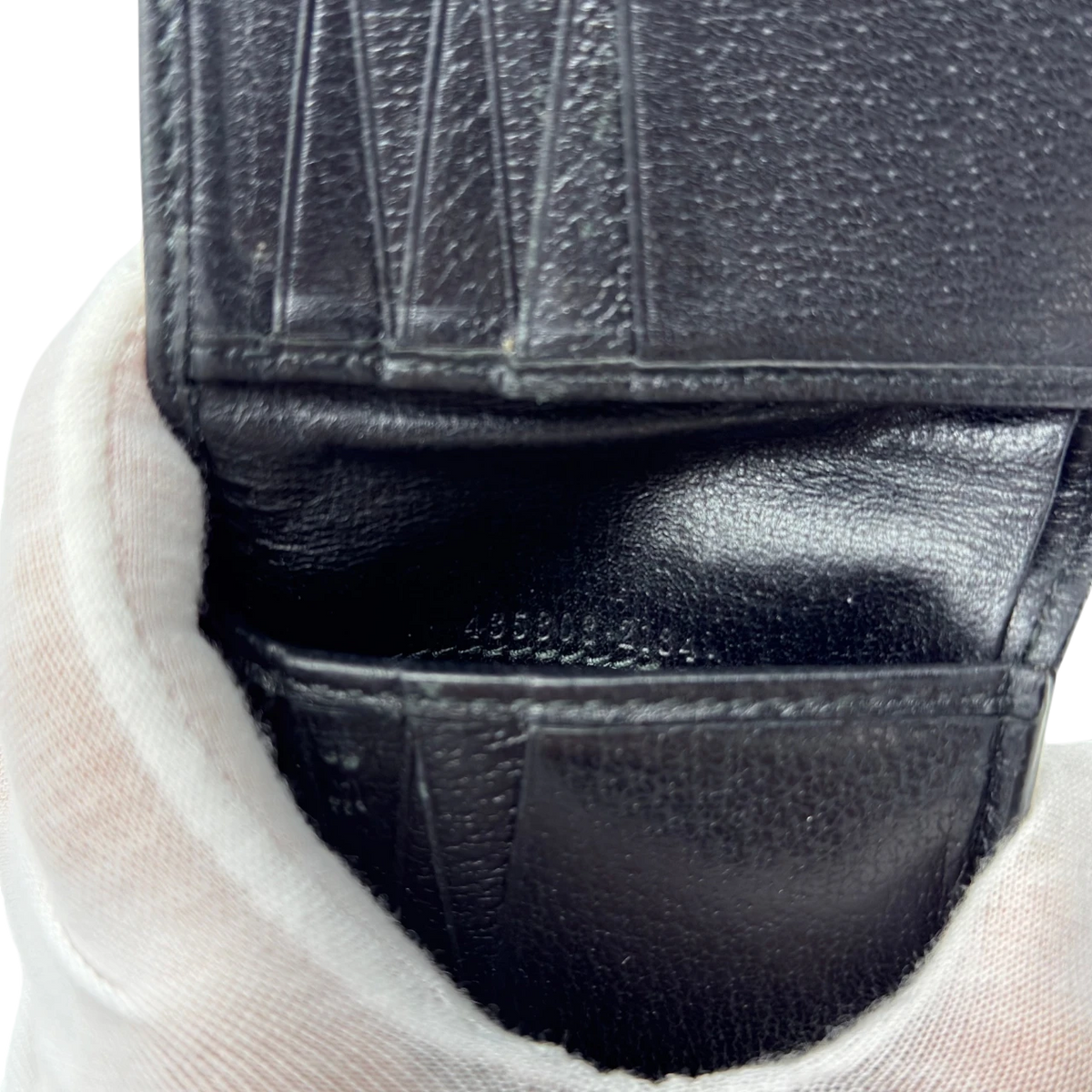 Gucci Geldbeutel GG Marmont aus Leder schwarz – Innentasche