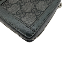 Gucci Geldbeutel Supreme Zip monogram grau – Ecken im Detail