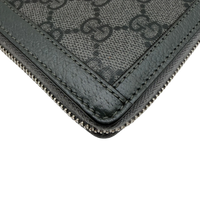 Gucci Geldbeutel Supreme Zip monogram grau – Ecken im Detail