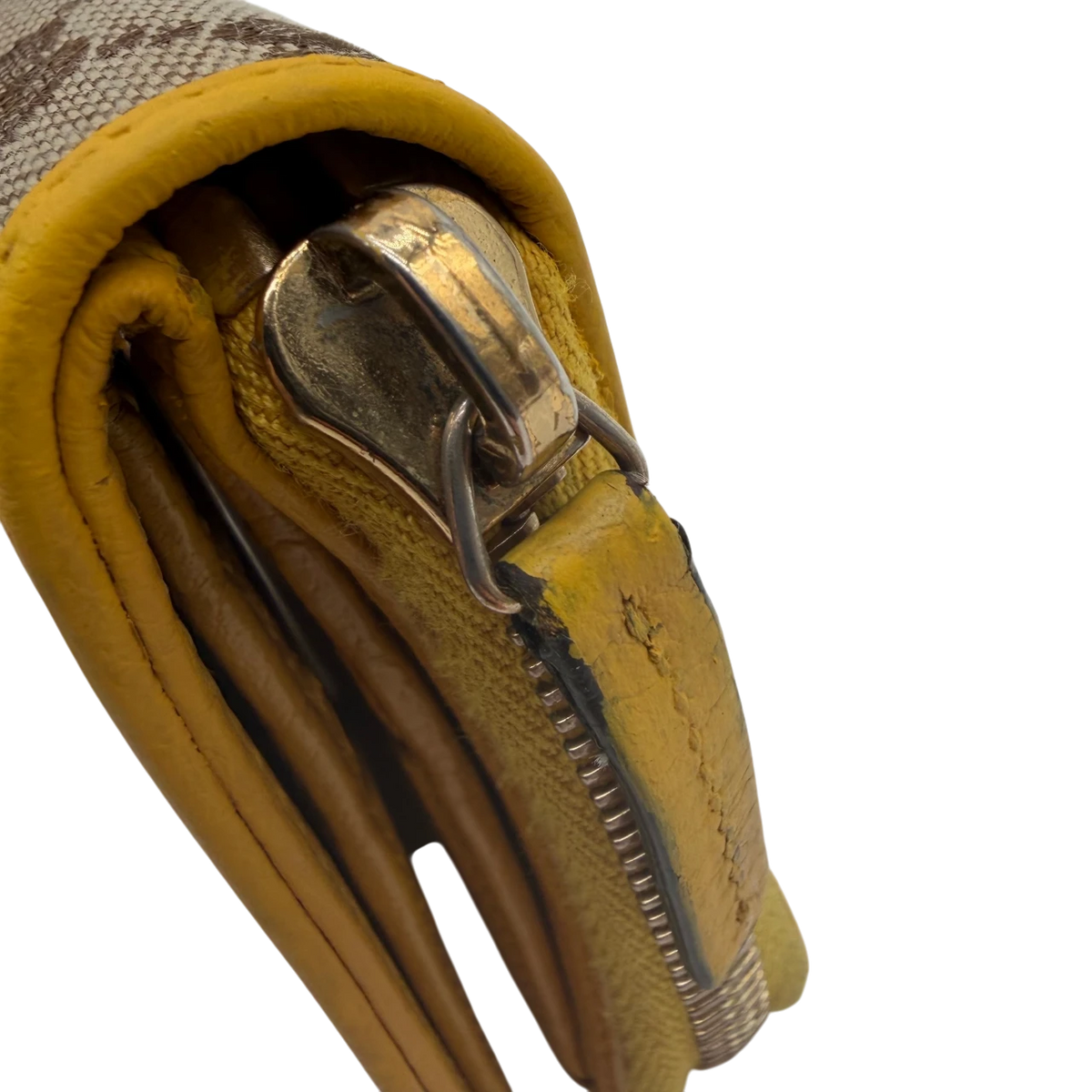 Gucci Geldbeutel Zipper small monogram beige – Beschläge im Detail