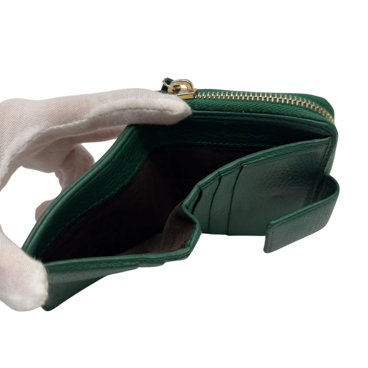 Gucci Geldbeutel Zipper small monogram beige – Innenansicht
