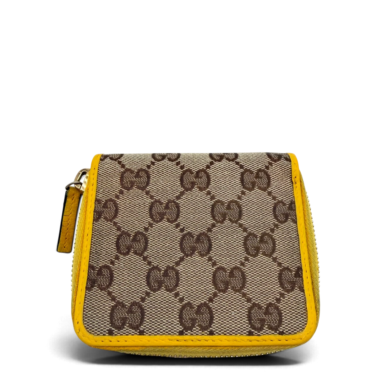 Gucci Geldbeutel Zipper small monogram beige – Gesamtansicht