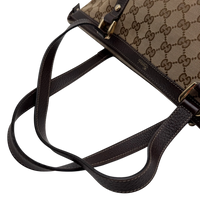 Gucci Handtasche Abbey monogram beige – Schulterriemen im Detail