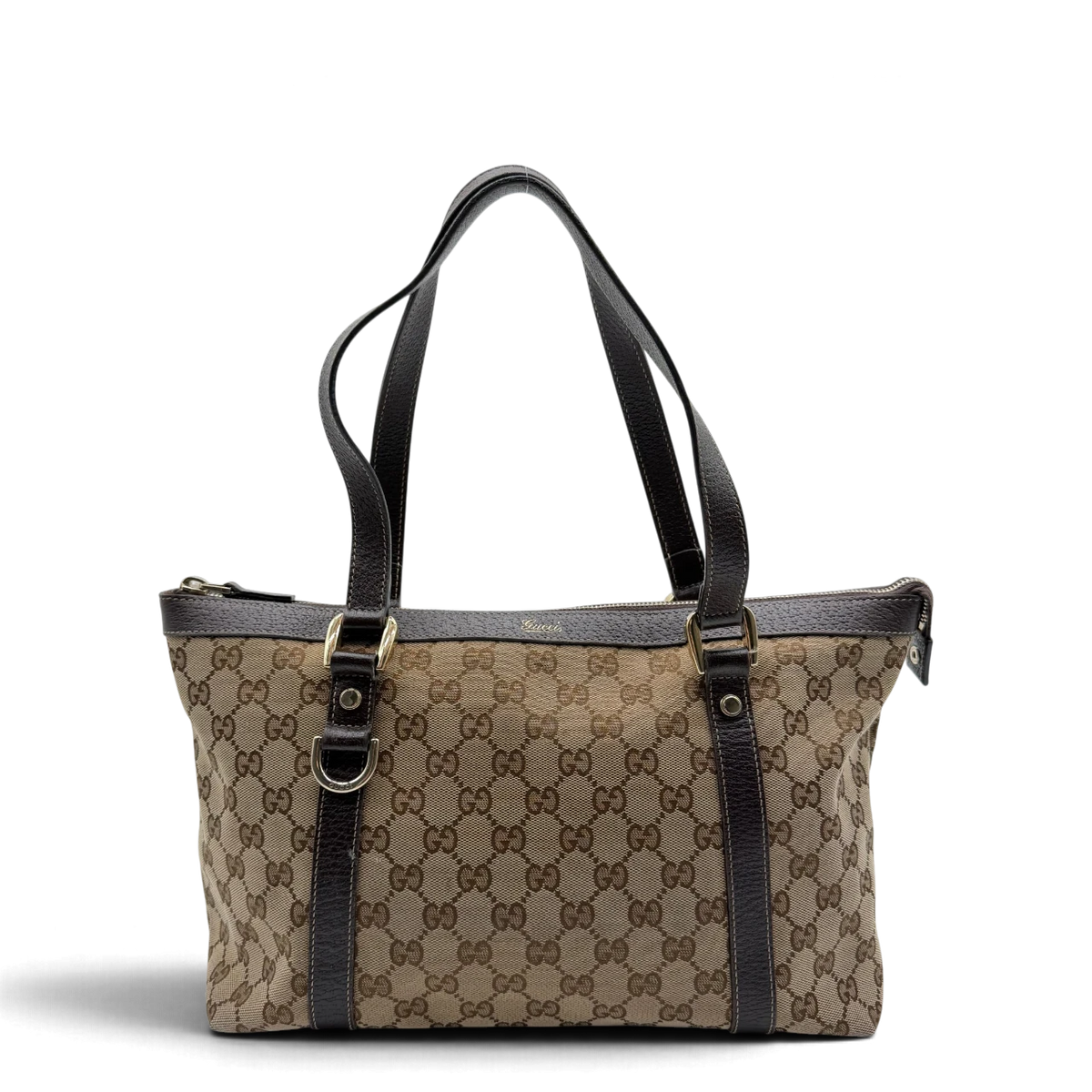 Gucci Handtasche Abbey monogram beige – Gesamtansicht