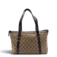 Gucci Handtasche Abbey monogram beige – Gesamtansicht