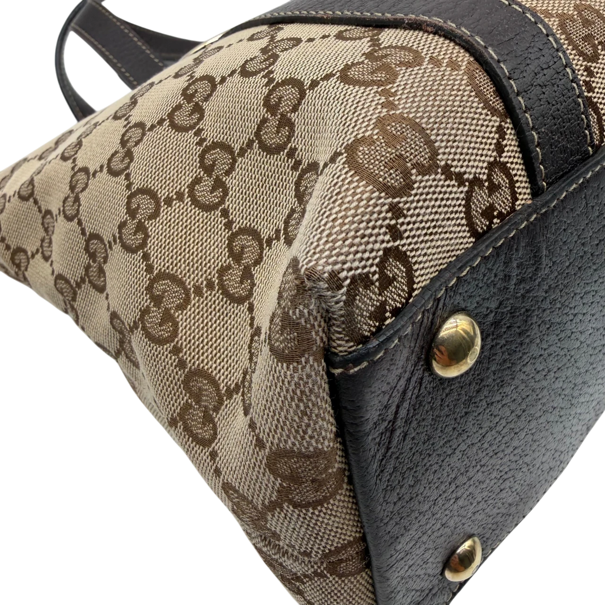 Gucci Handtasche Abbey monogram beige – Ecken im Detail