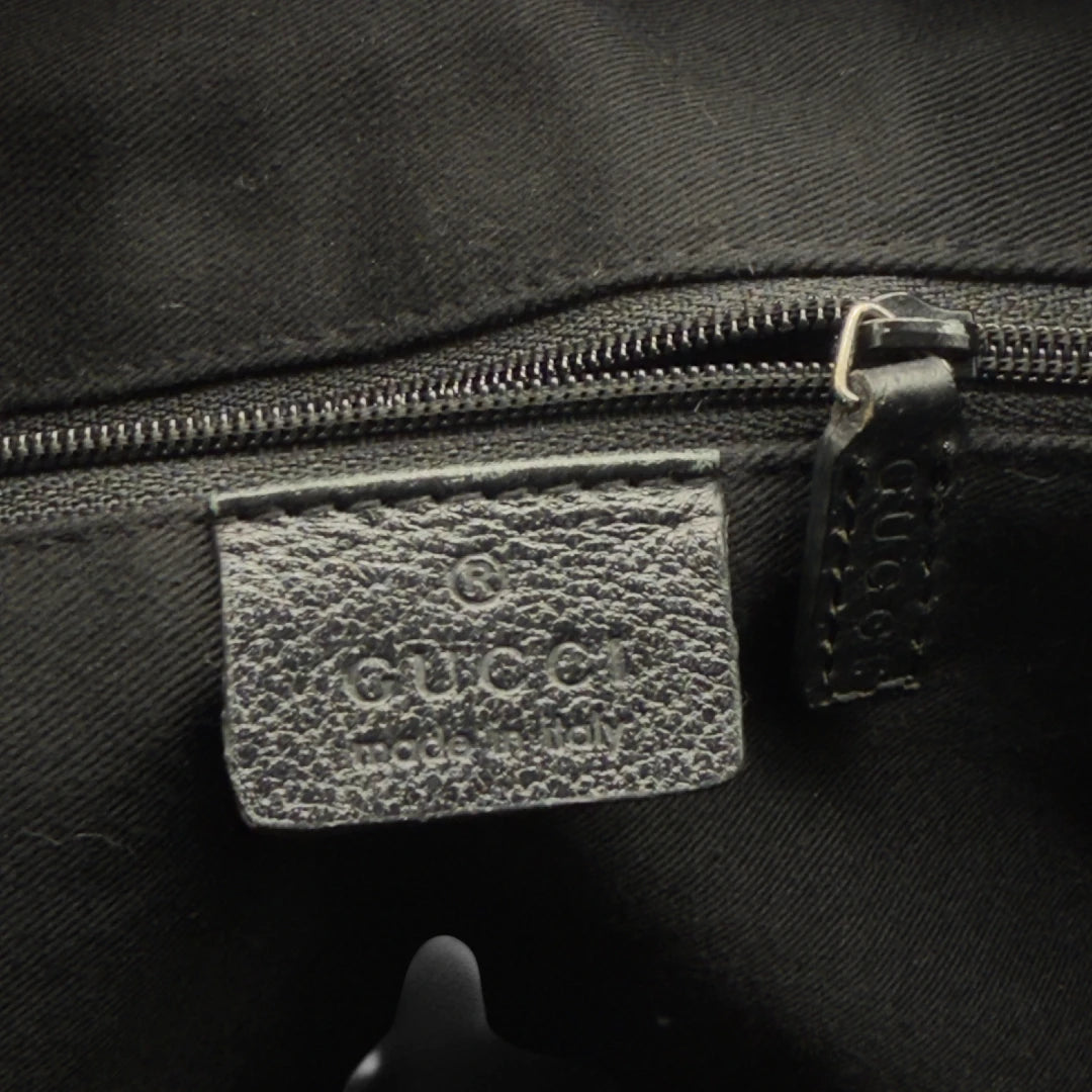 Gucci handbag Abbey with black leather details monogram black