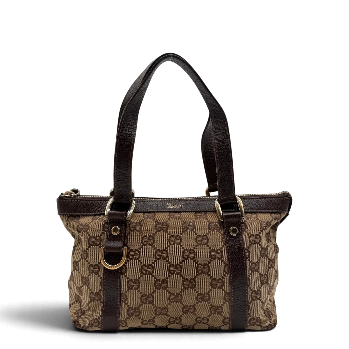 Gucci Handtasche Abbey small monogram beige – Gesamtansicht