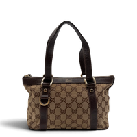 Gucci Handtasche Abbey small monogram beige – Gesamtansicht
