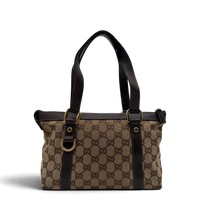 Gucci Handtasche Abbey small monogram beige – Gesamtansicht