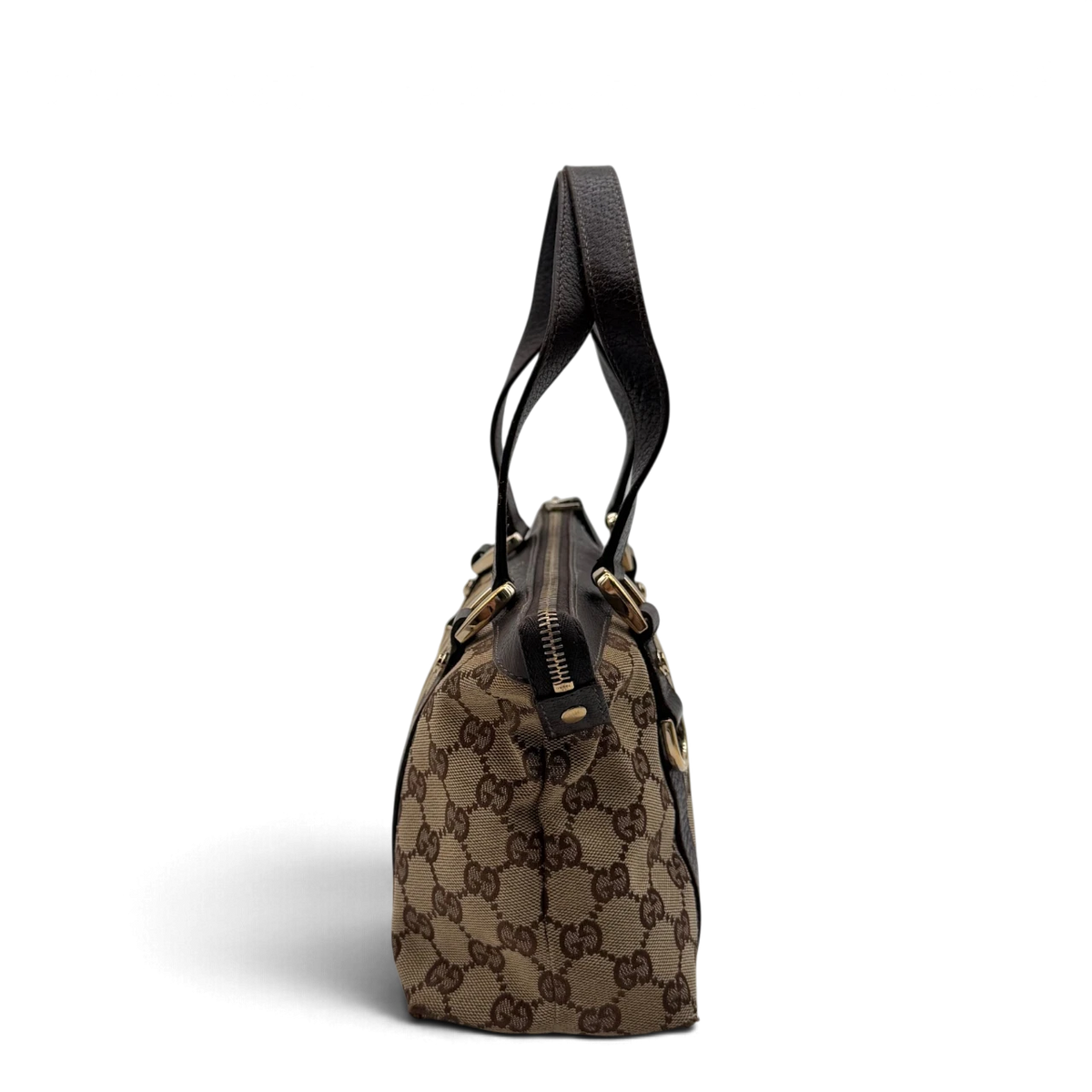Gucci Handtasche Abbey small monogram beige – Seitenansicht