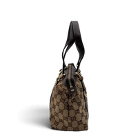 Gucci Handtasche Abbey small monogram beige – Seitenansicht
