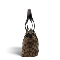 Gucci Handtasche Abbey small monogram beige – Seitenansicht