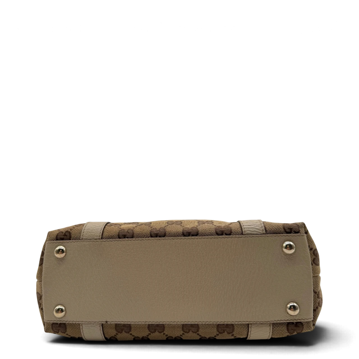 Gucci Handtasche Abbey small monogram beige – Unterseite