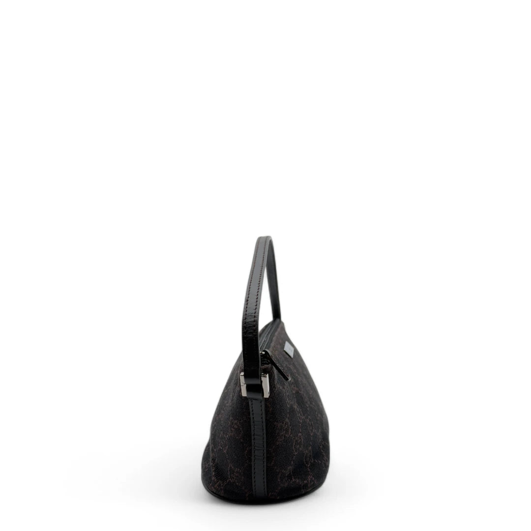 Gucci Handtasche Baguette monogram dunkelbraun