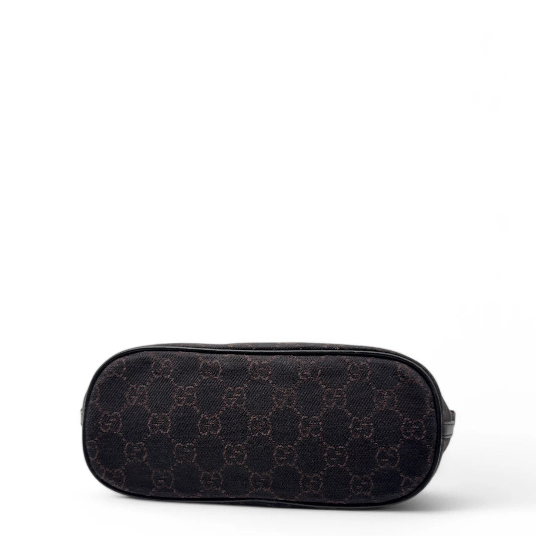 Gucci Handtasche Baguette monogram dunkelbraun