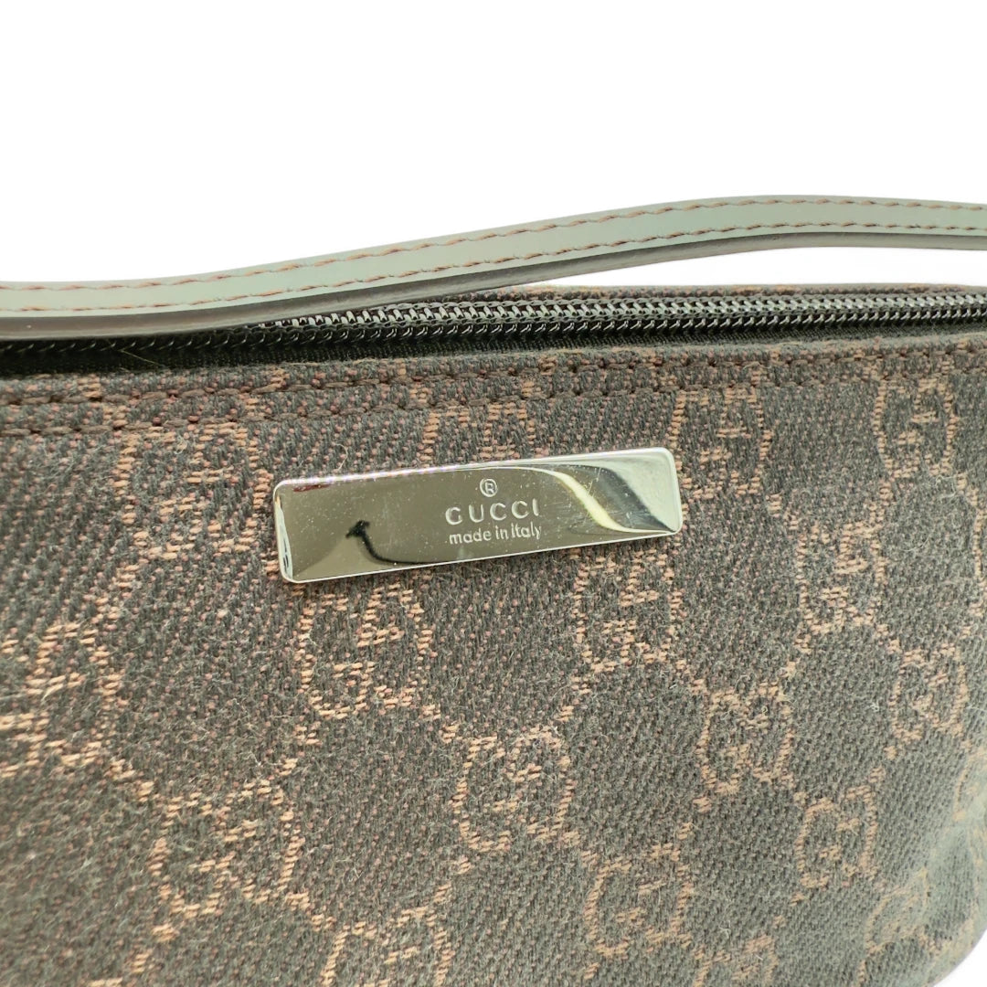 Gucci Handtasche Baguette monogram dunkelbraun