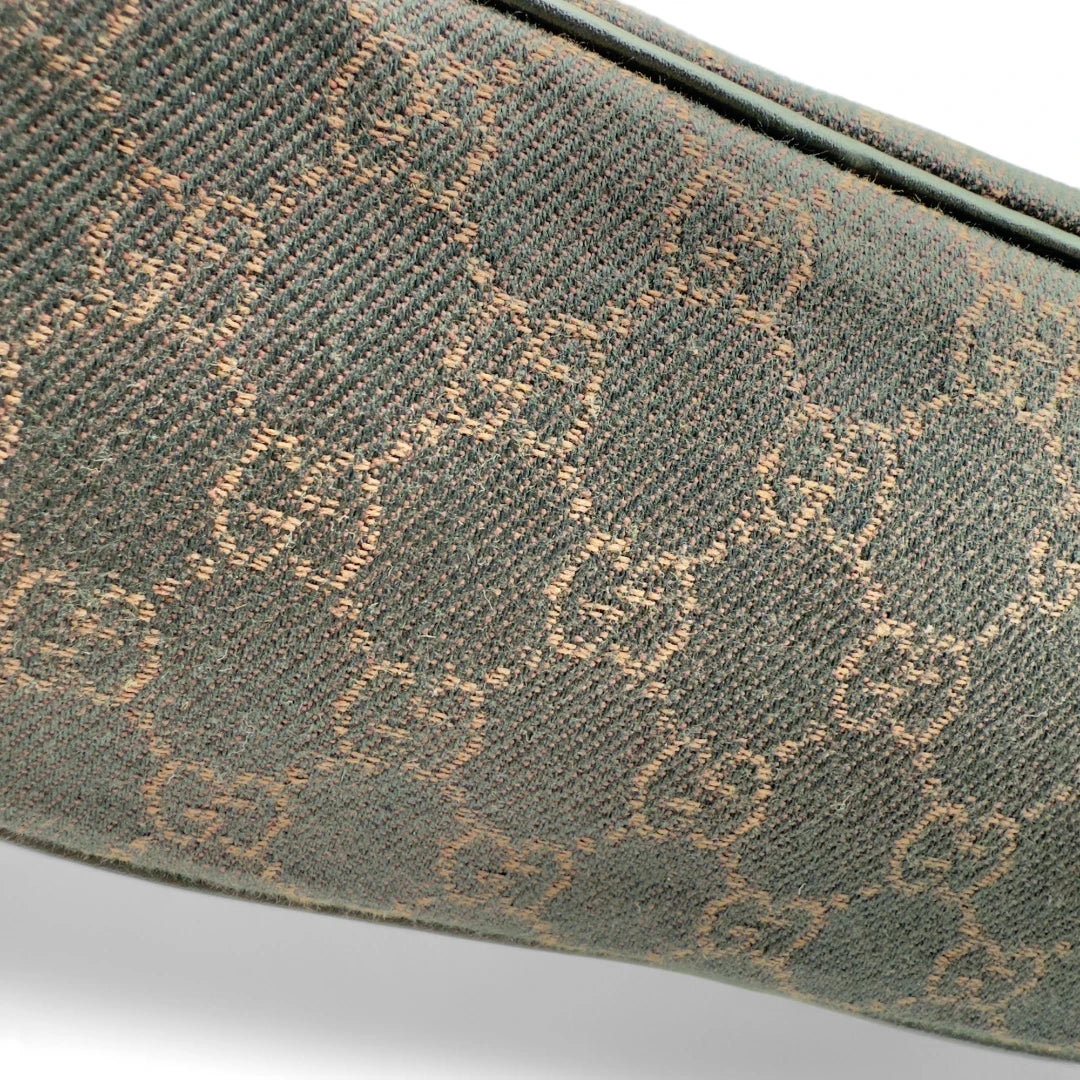 Gucci Handtasche Baguette monogram dunkelbraun