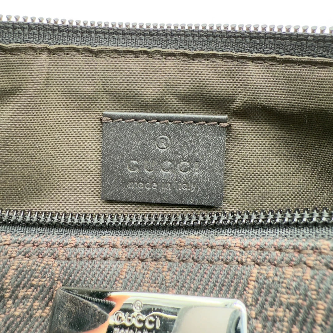 Gucci Handtasche Baguette monogram dunkelbraun