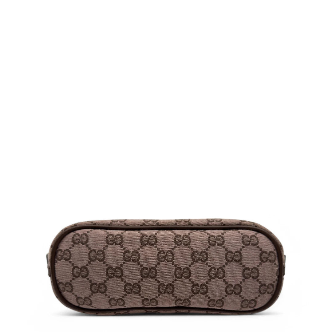 Gucci Handtasche Baguette monogram hellbraun
