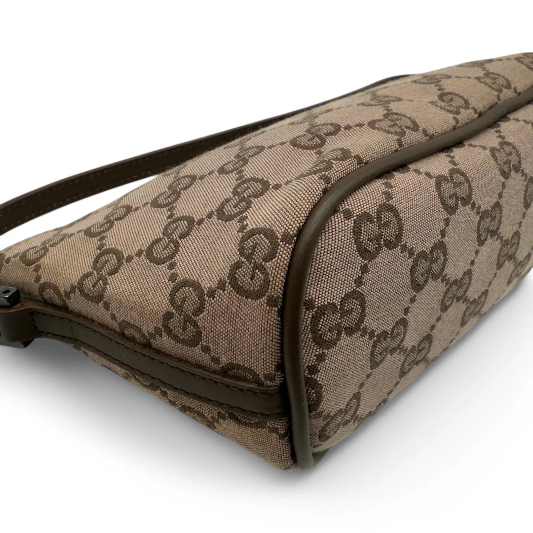 Gucci Handtasche Baguette monogram hellbraun