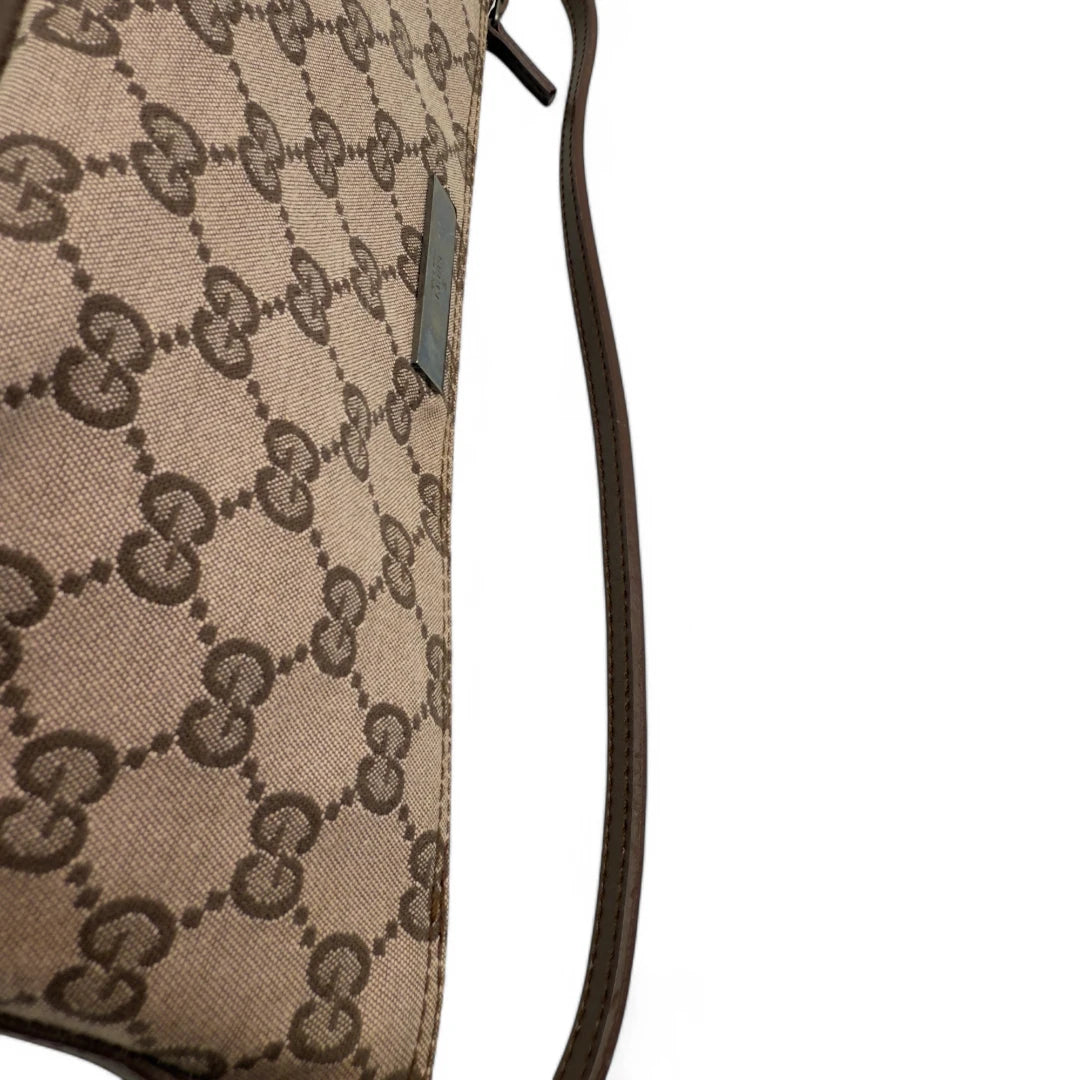 Gucci Handtasche Baguette monogram hellbraun
