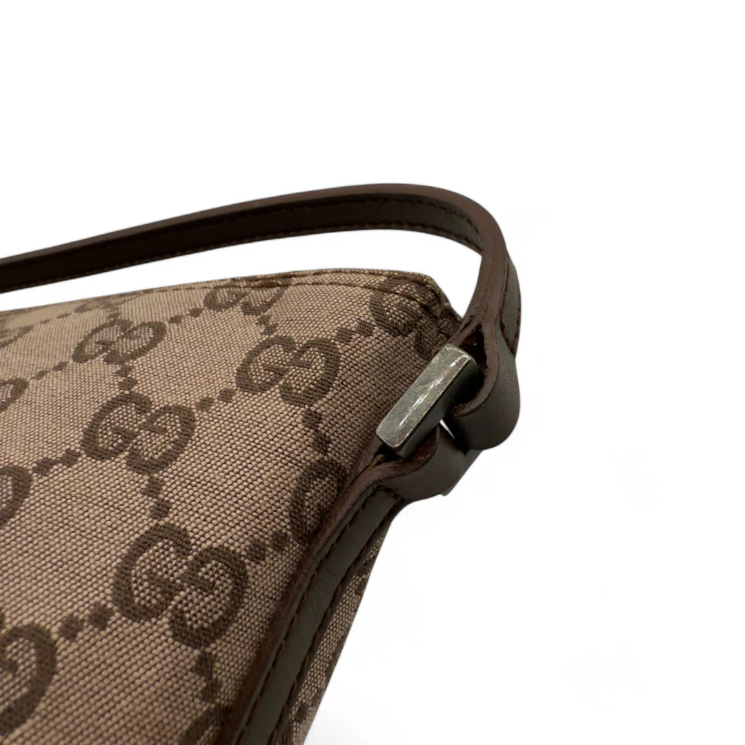Gucci Handtasche Baguette monogram hellbraun