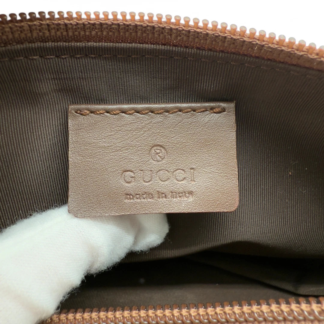 Gucci Handtasche Baguette monogram hellbraun