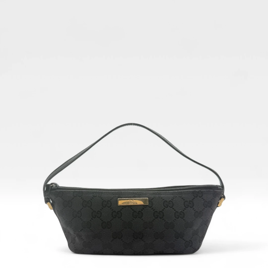 Gucci handbag Baguette monogram black