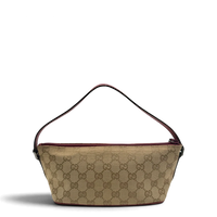 Gucci Handtasche Boat Baguette monogram beige – Gesamtansicht