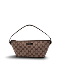 Gucci Handtasche Boat Baguette monogram braun