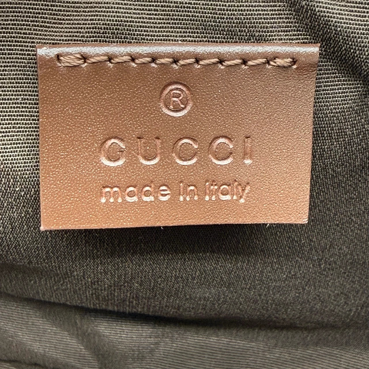 Gucci Handtasche Boat Baguette monogram braun