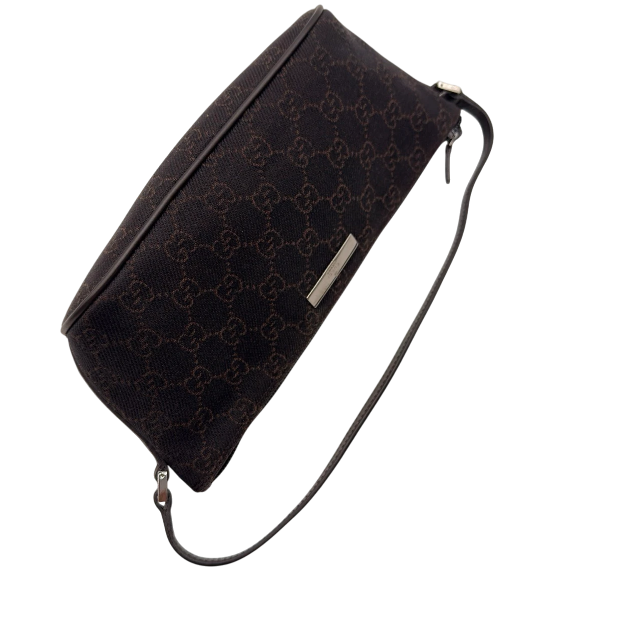 Gucci Handtasche Boat Baguette monogram dunkelbraun