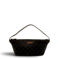Gucci Handtasche Boat Baguette monogram dunkelbraun