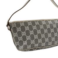 Gucci Handtasche Boat Baguette monogram grau – Henkel im Detail