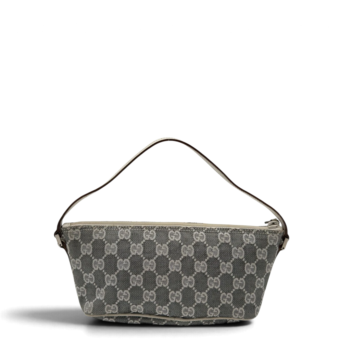 Gucci Handtasche Boat Baguette monogram grau – Gesamtansicht