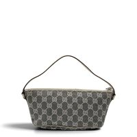 Gucci Handtasche Boat Baguette monogram grau – Gesamtansicht