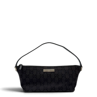 Gucci Handtasche Boat Baguette monogram schwarz – Gesamtansicht