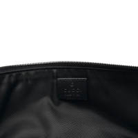 Gucci Handtasche Boat Baguette monogram schwarz – Innenetikett im Detail