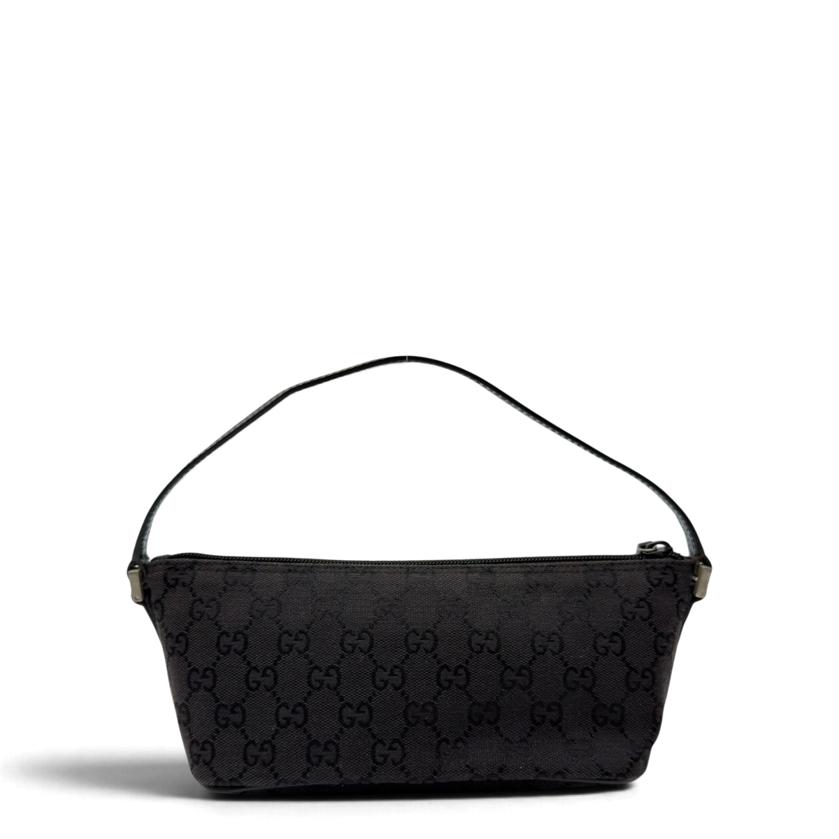 Gucci Handtasche Boat Baguette monogram schwarz – Gesamtansicht