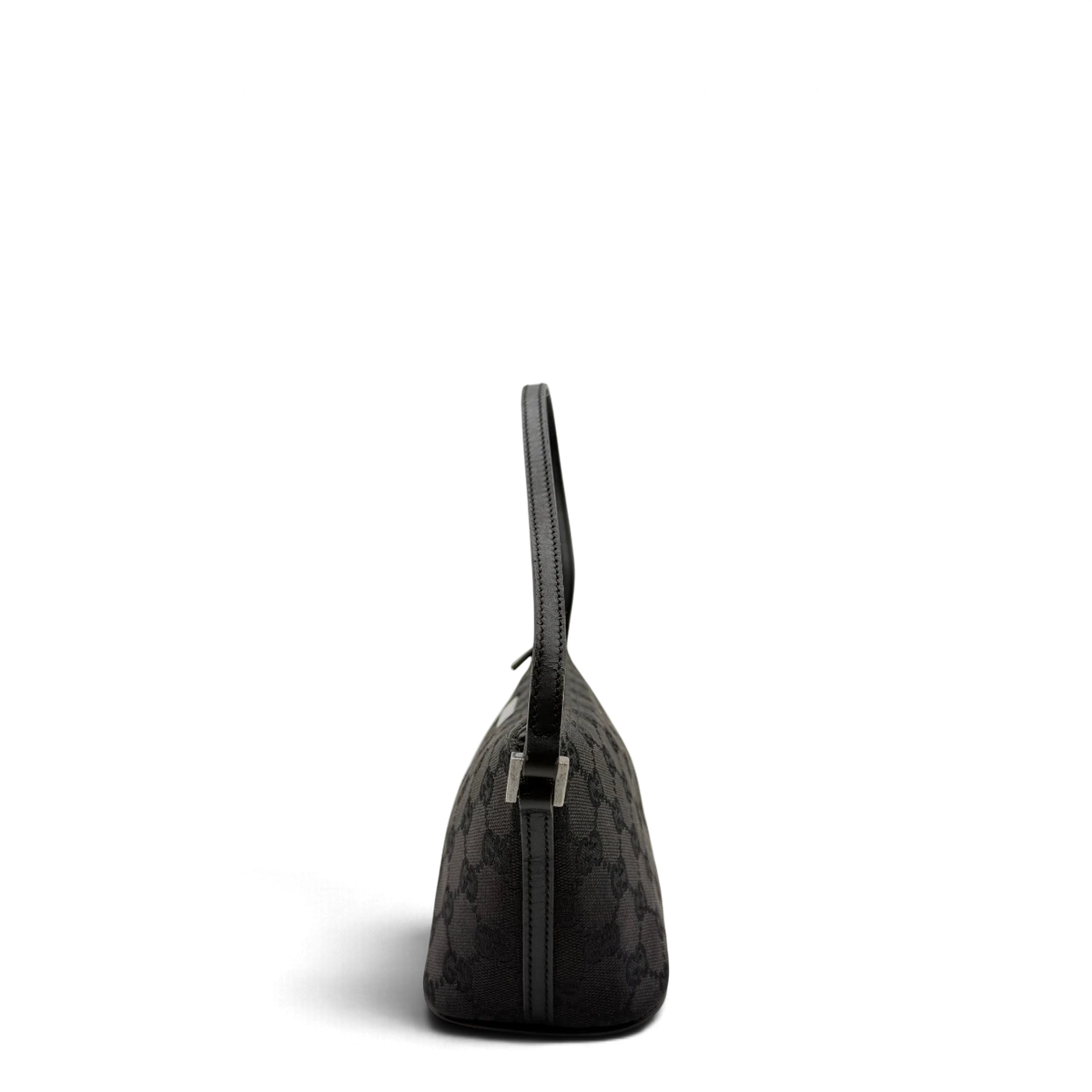 Gucci Handtasche Boat Baguette monogram schwarz – Seitenansicht